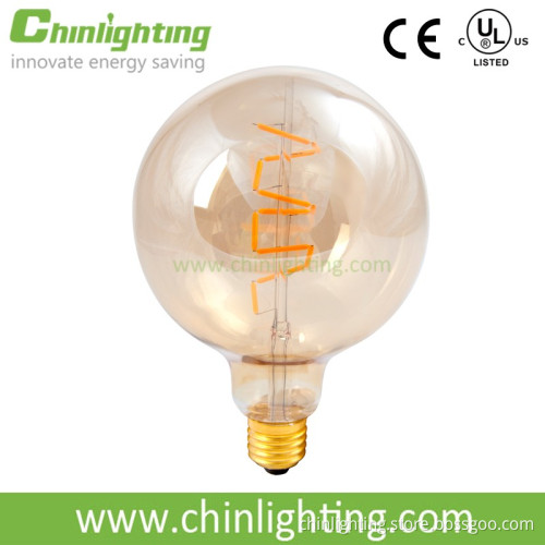 LED Edison filament bulb G95 Globe led filament bulb 6W 8W decorated bulb
